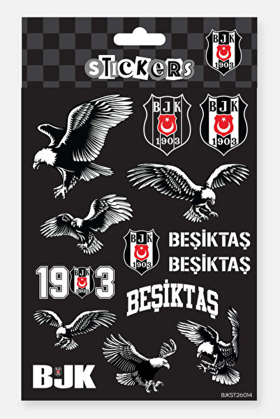 Beşiktaş Sticker Set Black and White Eagle - Licensed Original