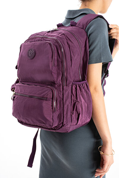KIRASE Imported Fabric Healthy Waterproof Convenient Backpack with Laptop Com...