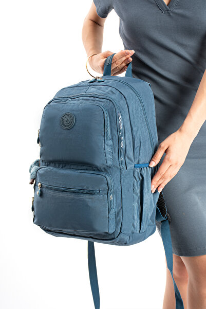 KIRASE Imported Fabric Healthy Waterproof Convenient Backpack with Laptop Com...