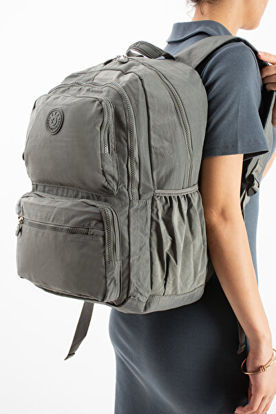 KIRASE Imported Fabric Healthy Waterproof Convenient Backpack with Laptop Com...