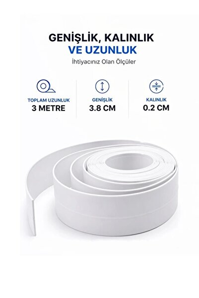 MAVİNA Su Sızdırmaz Bant Banyo Küvet Mutfak Lavabo Su Geçirmez Kenar Bandı