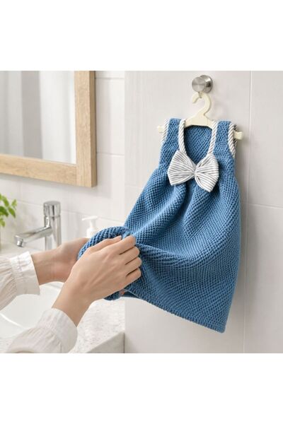idei Princess dress-shaped hand towel with bow 31×25 cm, highly absorbent, wi...