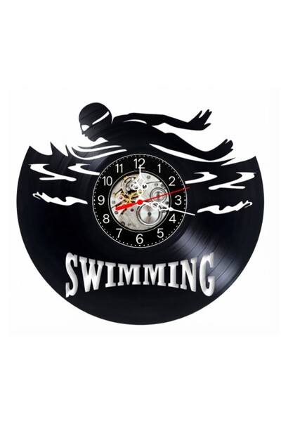 OEM Decorative wall clock made from vinyl record, Swimming Swimmer Model, Spo...