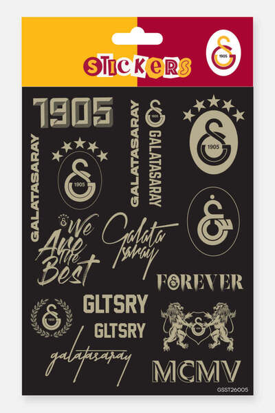Galatasaray Sticker Seti Siyah Asil - Lisanslı Orijinal