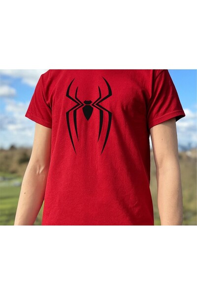 Köstebek Black Spider Symbol Red Unisex T-Shirt