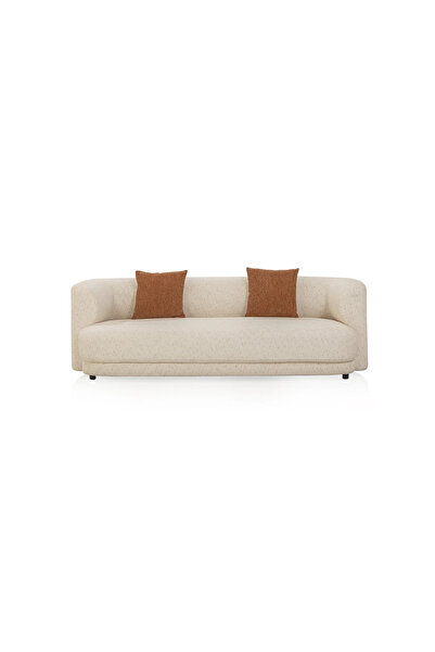 Midas Furniture هوليران أريكة بثلاثة مقاعد باللون الأبيض