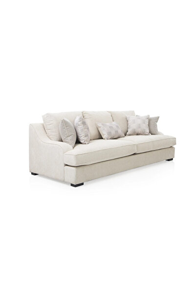 Midas Furniture أريكة بيرل بثلاثة مقاعد باللون البيج