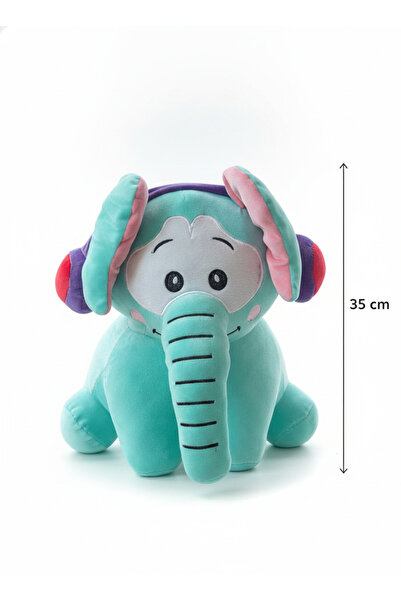 farddad Plush Elephant Toy, Cute Elephant Design with Headphones, Soft Textur...