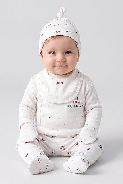 Mini Cotton Newborn 100% Cotton 5-Piece Boxed Baby Hospital Discharge Set