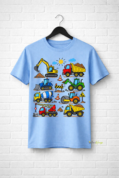 MiniHouse POSEBAN CRTEŽ ZA LJUBITELJE EKSKAVATORA I MAŠINA T-Shirt 100% PAMUK