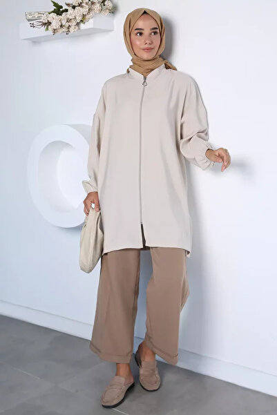 TOZLU Cardigan Hijab cu fermoar frontal
