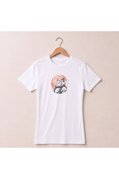 Petgifts Tricou Personalizat "Cosmocat" - Bumbac 100% Alb Marime M