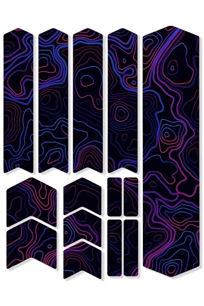 Limitless Design Bisiklet kamuflaj Sticker Seti 22x30 cm