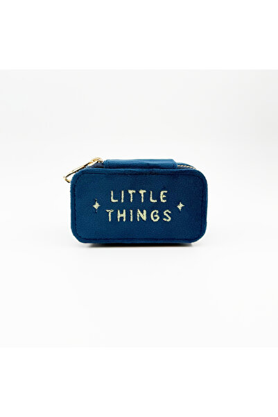 3rd March Studio Little Things Embroidery Detailed - Navy Blue Mini Velvet Je...