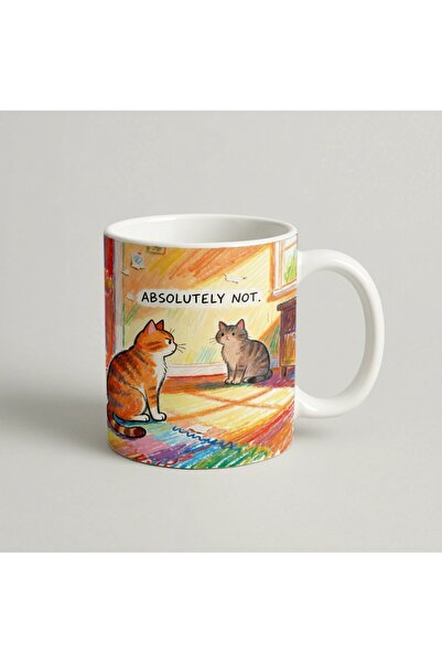 Petgifts Cana Cadou Personalizat Amuzanta Cu Mesaj Pisica "Absolutely Not" - ...