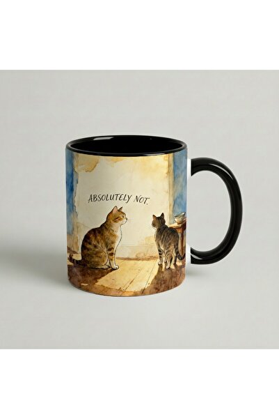 Petgifts Cana Cadou Personalizat Amuzanta Cu Mesaj Pisica "Absolutely Not" - ...