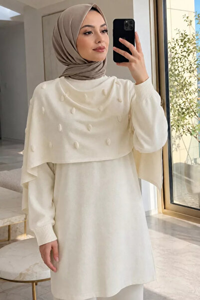 TOZLU Gülseli Women's Tunic Pants Hijab Double Set