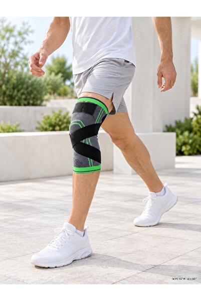ZERO LAND Spt-Gld Knitted Knee Support with Cross Bandage (130857)