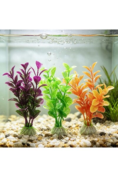 idei Plantă artificială individuală pentru acvariu 10 cm, decor subacvatic di...