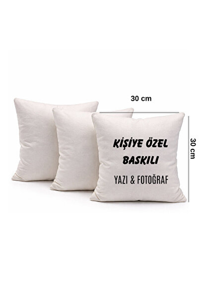 NovaHediyelik Kişiye özel baskılı yastık kılıfı - 30 x 30