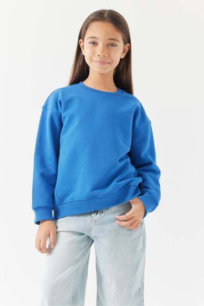PAULMARK Kız Çocuk Basic Sweatshirt