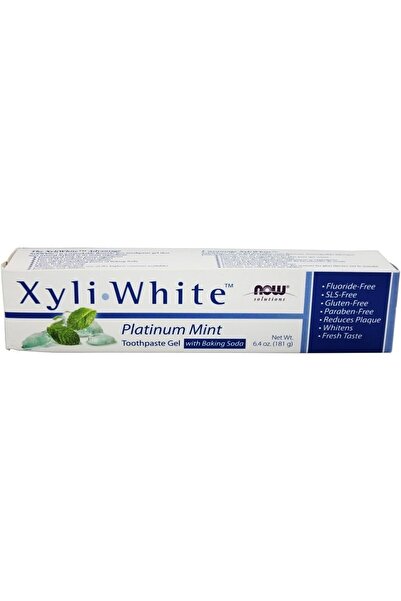 Now Foods XyliWhite Platinum Mint Toothpaste Gel, 6.5 Ounce