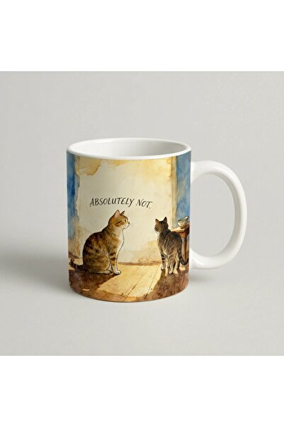 Petgifts Cana Cadou Personalizat Amuzanta Cu Mesaj Pisica "Absolutely Not" - ...