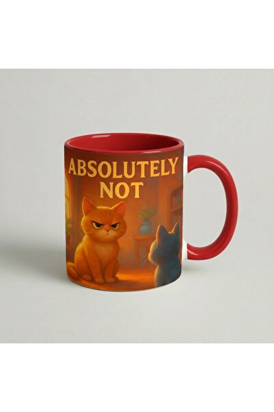 Petgifts Cana Cadou Personalizat Amuzanta Cu Mesaj Pisica "Absolutely Not" - ...