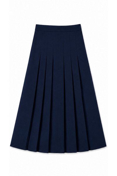 FASHION Girls' Flared School Skirt (High School) - Navy