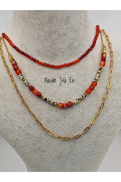 MARDİN ŞİFA EVİ TOPRAK – Akik – Leopar Jasper – Çelik Zincir