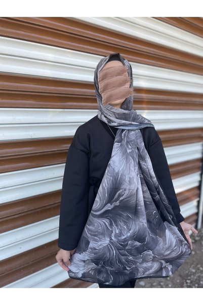 Nakişce Ahenk Pattern Voile Silk Shawl