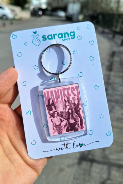 SARANG Şeffaf Çerçeve Anahtarlık - Pink Manifestt