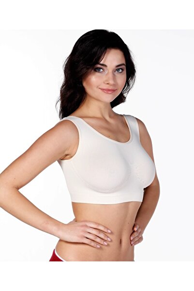 LEBRA Seamless Women's Non-Padded Sports Bustier Thick Straps Flexible Soft F...