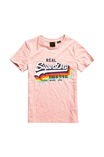 SUPERDRY Γυναικείο Κοντομάνικο Μπλουζάκι με Vintage Λογότυπο S