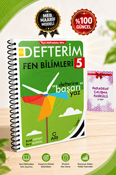 Arı Yayıncılık 5. Sınıf Fen Bilimleri Defterim Maarif Model Güncel Baskı