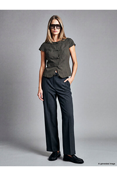 LC Waikiki Lcwaikiki Classic Wide Leg Women's Trousers with Belt