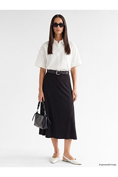 LC Waikiki Lcw Everyday Elastic Waist Flared Skirt