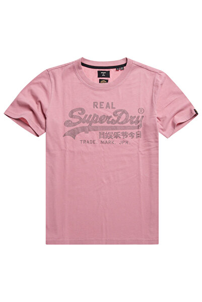 SUPERDRY Γυναικείο Κοντομάνικο Μπλουζάκι με Vintage Λογότυπο, Μποέμ, με Λάμψη...