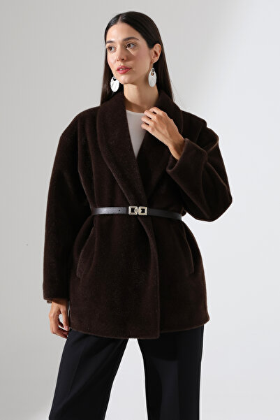 Talsmoda Women's Oversize Goldfox Bleyzir Belted Jacket