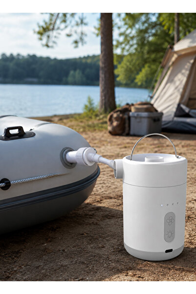 Yallabena Mini Portable Electric Air Pump with 5 Nozzles, Rechargeable Batter...