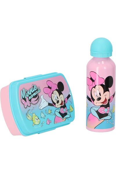 Disney Minnie Lunch box + aluminium bottle set 500ml