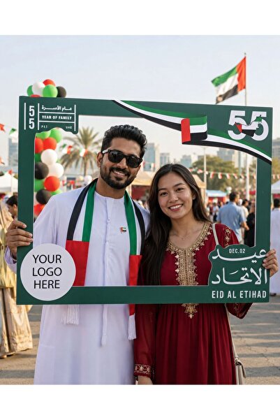Generic UAE National Day 2026 Horizontal Selfie Frame – Group 100x150cm – 10m...