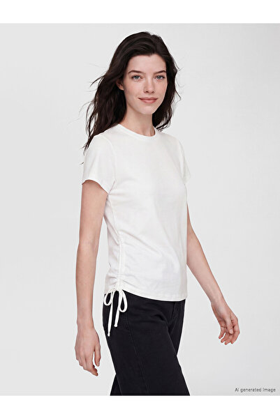 LC Waikiki Lcw Comfort White Crew Neck 100% Cotton Women's T-Shirt