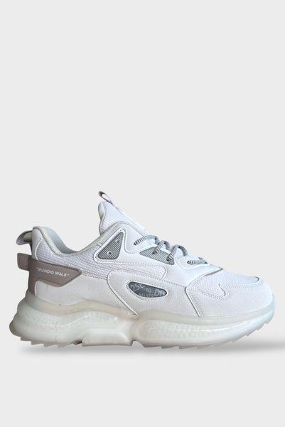 Jagulep Water Repellent Balloon Sole 4 Season Men's Sports Shoes White