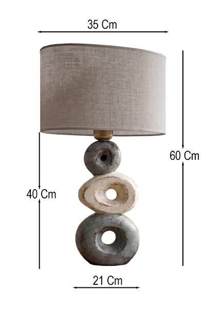 Hmydesign Handmade Dekoratif Seramik Abajur - Sediment