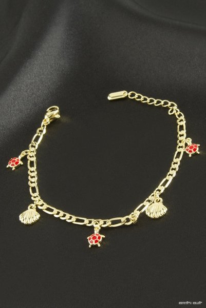 ZERO LAND Spt-Gld Turtle Luxury Steel (232640) Bracelet, Yellow.