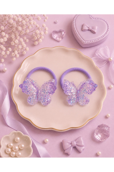 Generic Brand 2-Piece Butterfly Hair Clip Set for Girls, Knitted Hair Clips, ...