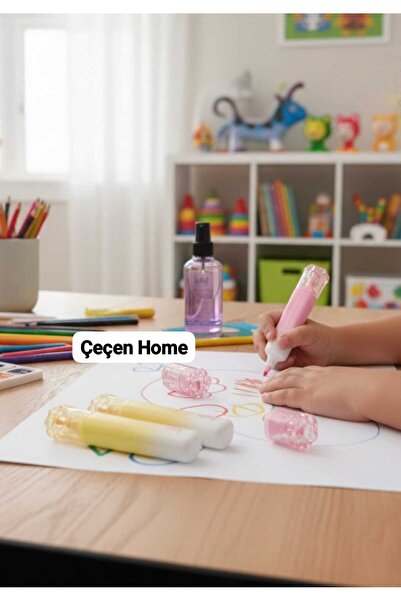 ÇEÇEN HOME 4-Piece Set of Paw Patterned Sweet Pastel Highlighter Pens Cologne...