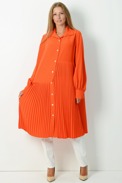 PİNKMARK Women's Plissed Tunic with Cuffs and Long Tesettür