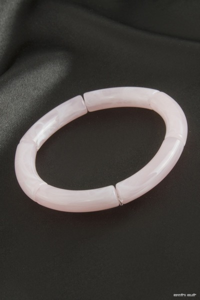 ZERO LAND Spt-Gld Zr Model Cylinder Plastic Bracelet (152914) Pink
